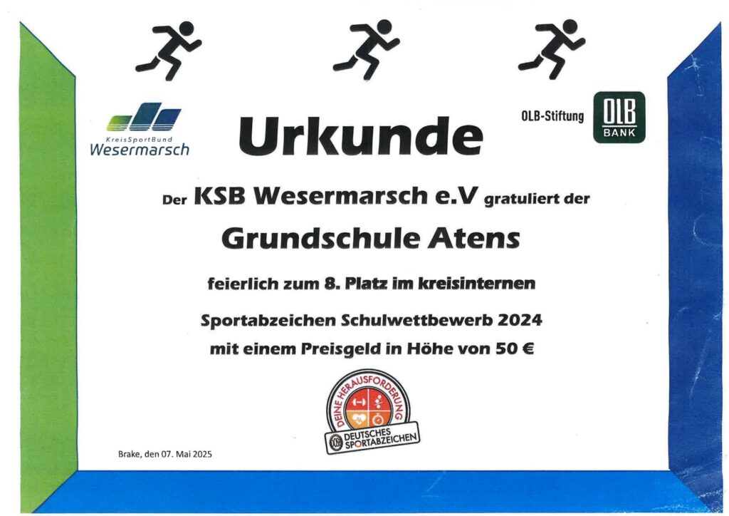 Sportabzeichen-2024-Teilnahmeurkunde